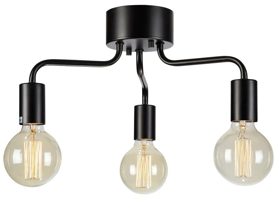 Czarna lampa sufitowa z metalowym kloszem 38x38 cm Avery – Markslöjd
