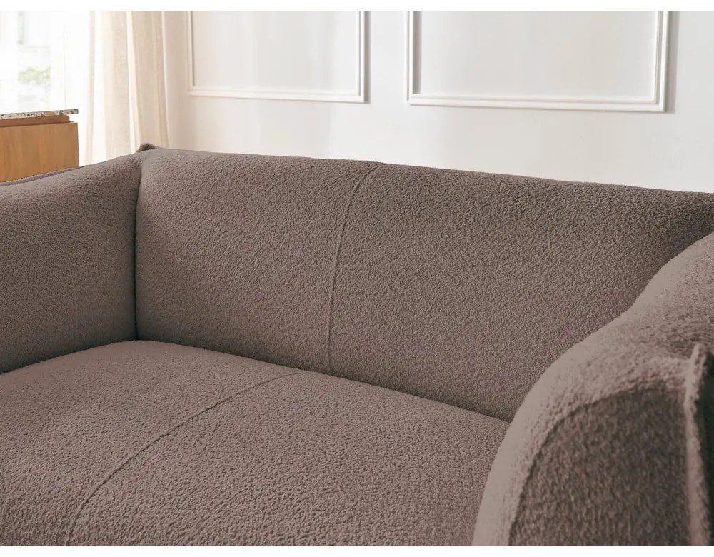 Brązowa sofa z materiału bouclé 170 cm Giorgia – Bobochic Paris