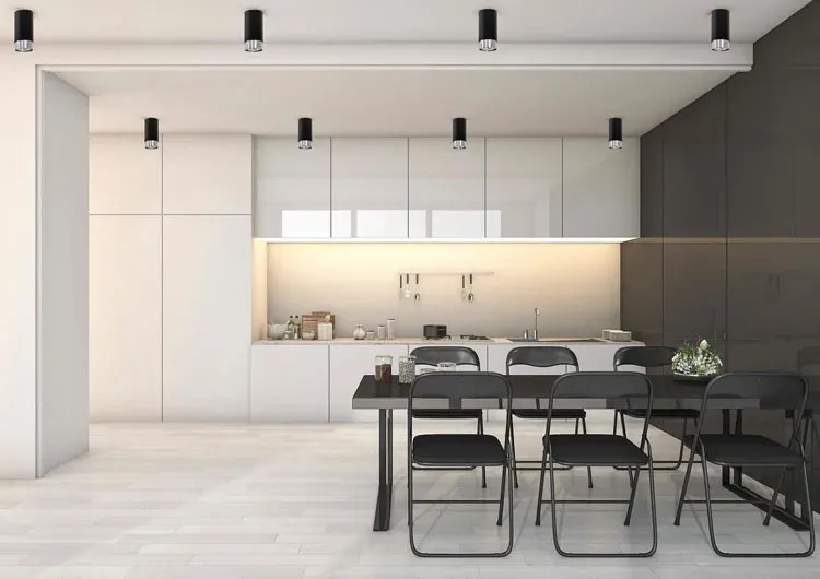 Czarna nowoczesna lampa sufitowa tuba - S686 S6-H58