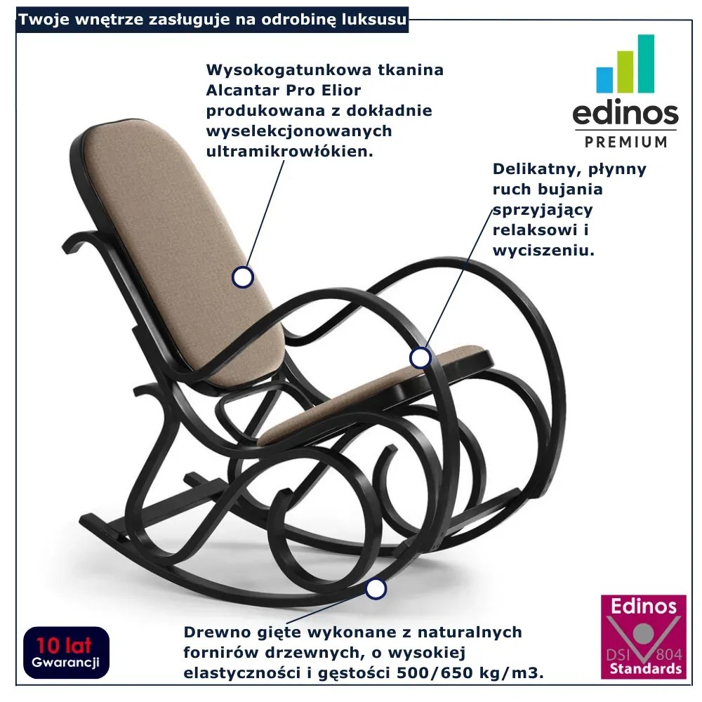 Bujany fotel dla seniora wenge R4-L62