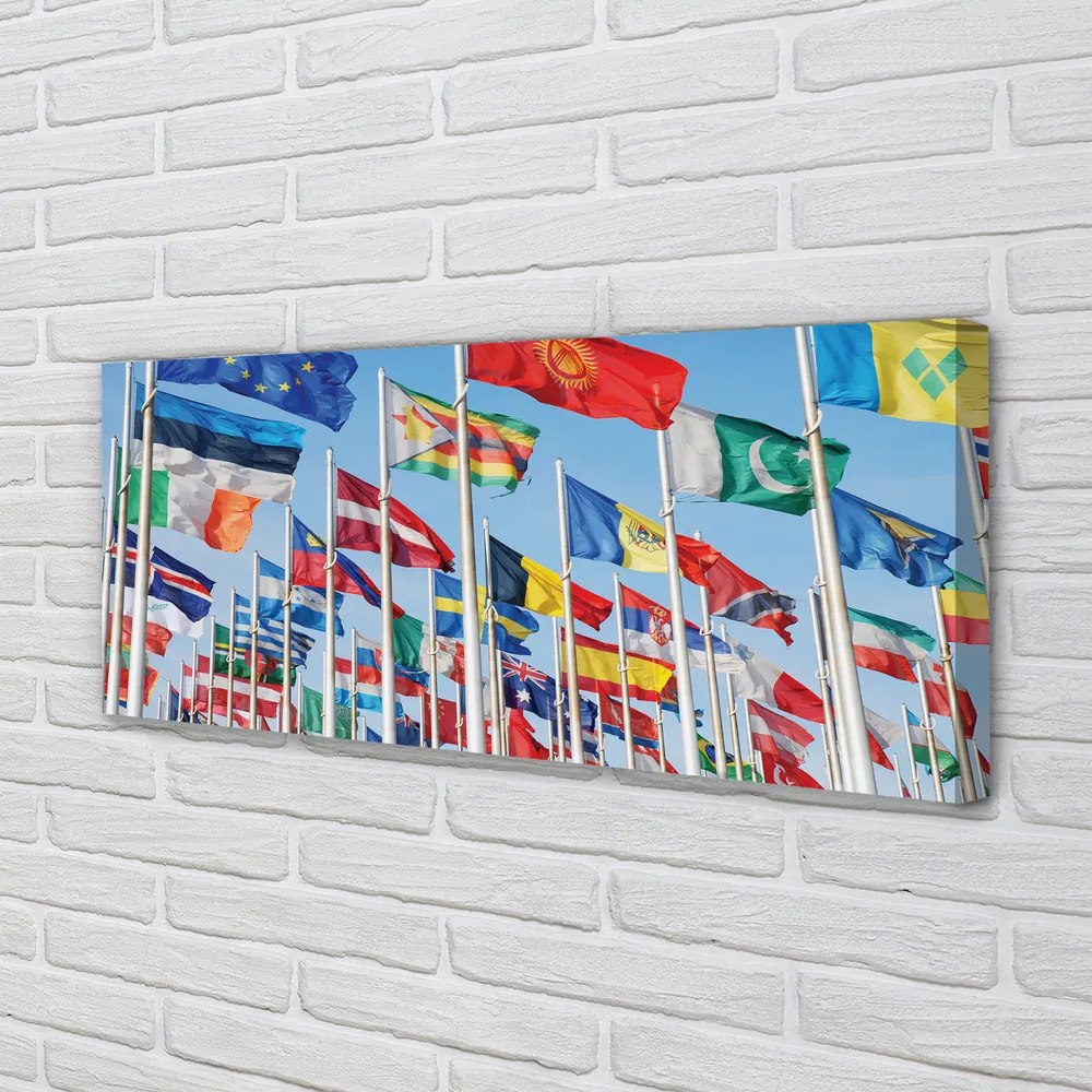 Duży obraz na płótnie Wiele Flag
