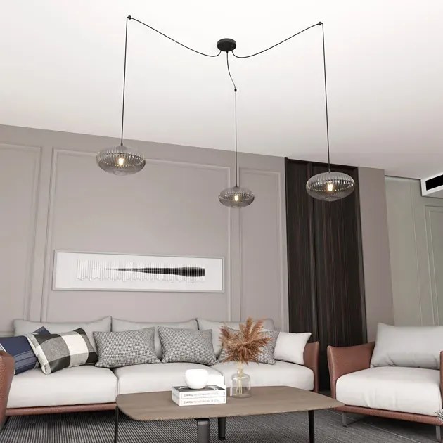 Nowoczesna lampa wisząca typu pająk - 6X D170 B0-K37