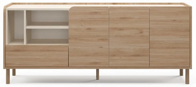 Komoda w dekorze dębu w naturalnym kolorze 180x75,5x44 cm Monza – Marckeric