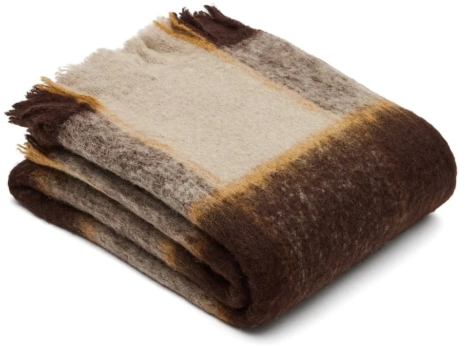 Koc z wełny i mieszanki włókien 130x170 cm Maro – Kave Home