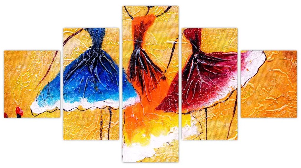 Obraz - Obraz olejny, baletki (125x70 cm)