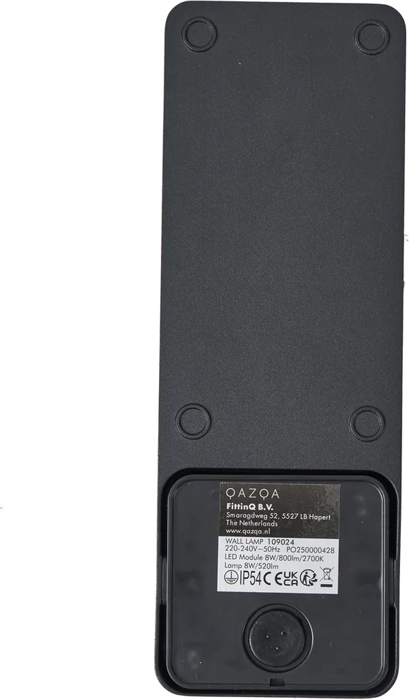 Zewnętrzna lampa ścienna czarna z czujnikiem ruchu, w zestawie LED - Shift