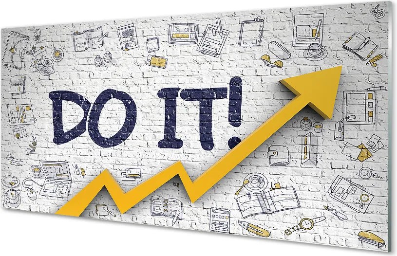 Szklany Panel Motywujące Hasło "Do It"