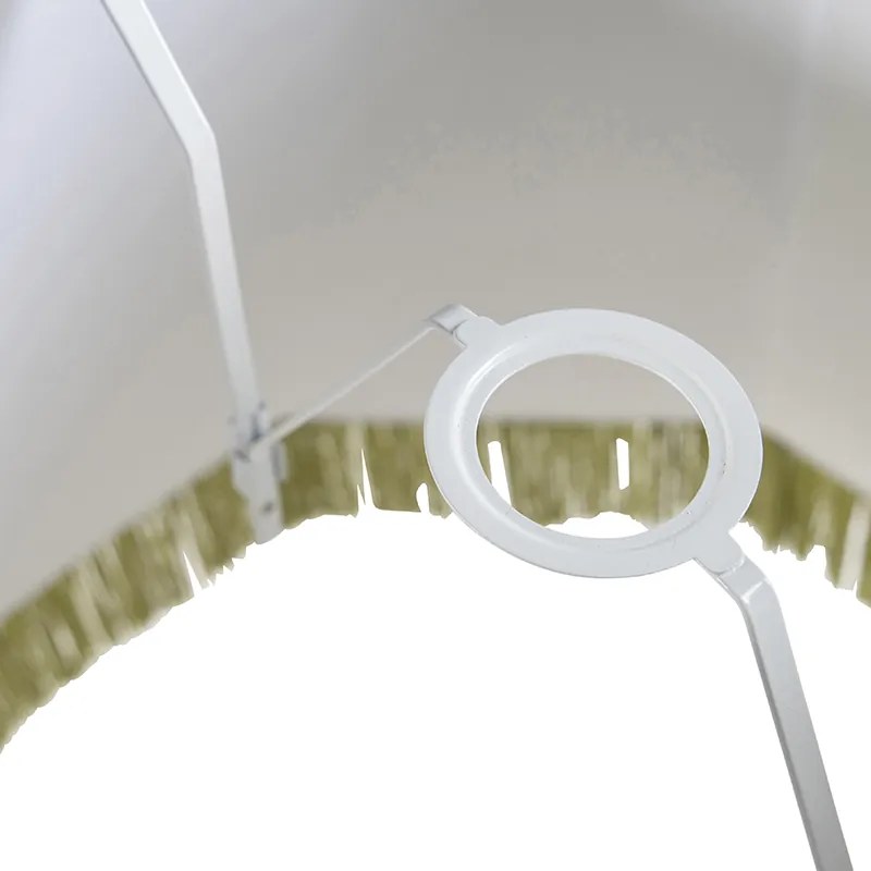 Abażur z jedwabiu zielony 45 cm - Granny