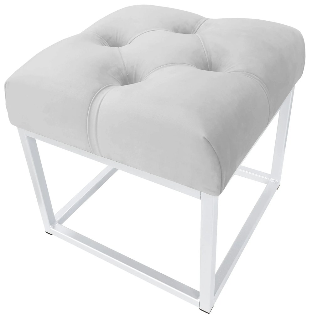 Pufa CHESTERFIELD LOFT ławka postawa biała MG39