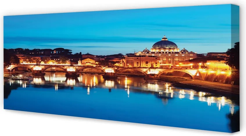 Obraz na płótnie Rzymskie Mosty o Zachodzie Słońca