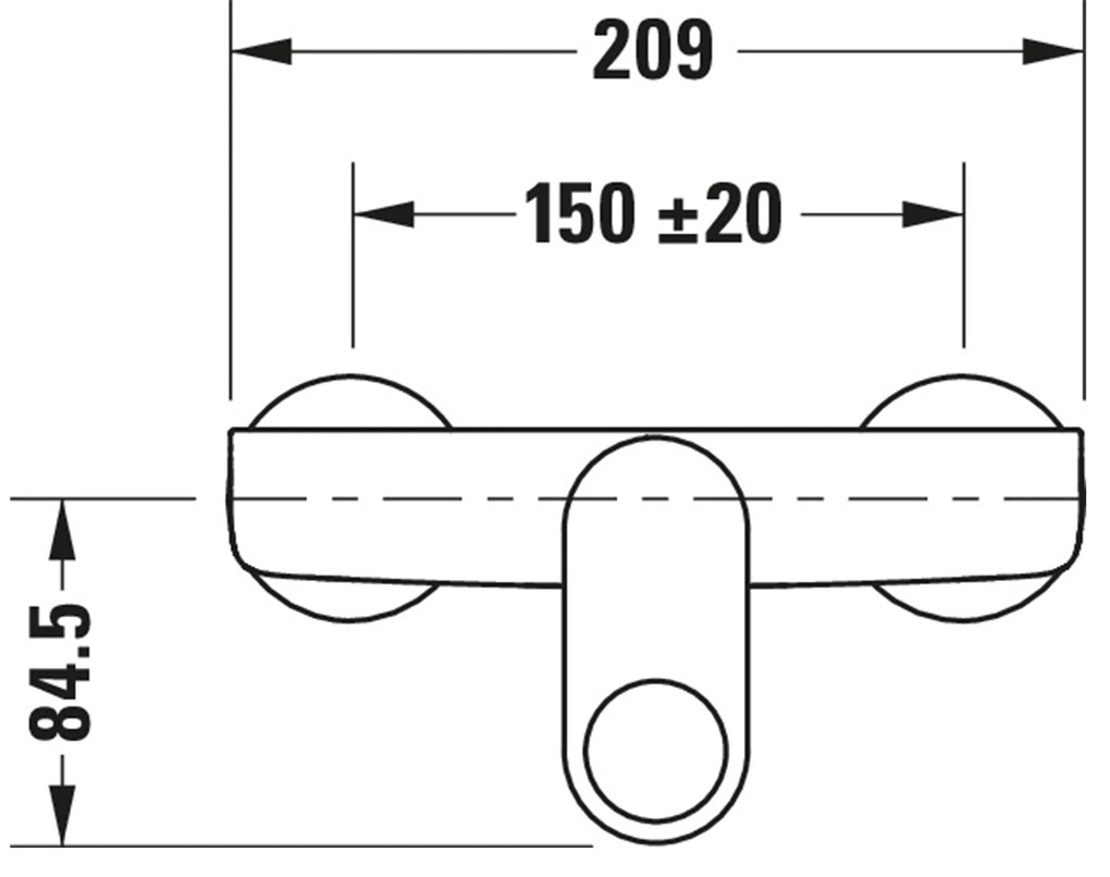 Duravit B.3 natynkowa bateria prysznicowaMosiądz - chrom - 20,9 x 11,5 x 13,1 cm
