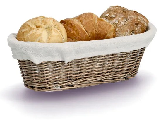 Wiklinowy koszyk na chleb, 33 x 14 x 10 cm
