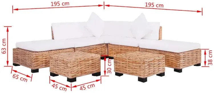 7-częściowy zestaw mebli ogrodowych R1-W33