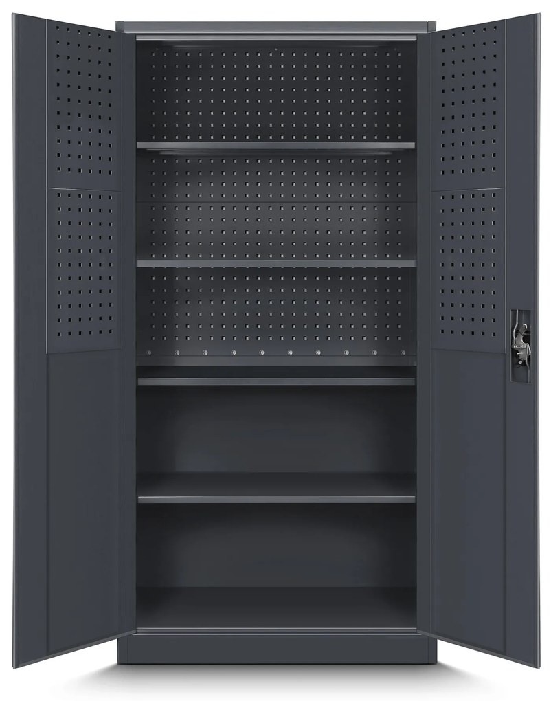 Szafa na narzędzia BRUNO, 920 x 1850 x 500 mm, antracytowa