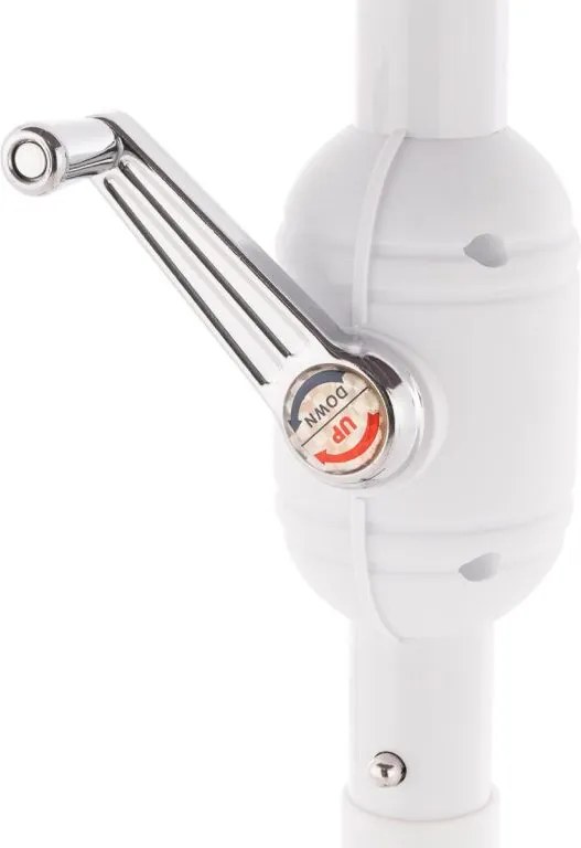 Półokrągły parasol balkonowy z rączką, 265 x 138 x 230 cm