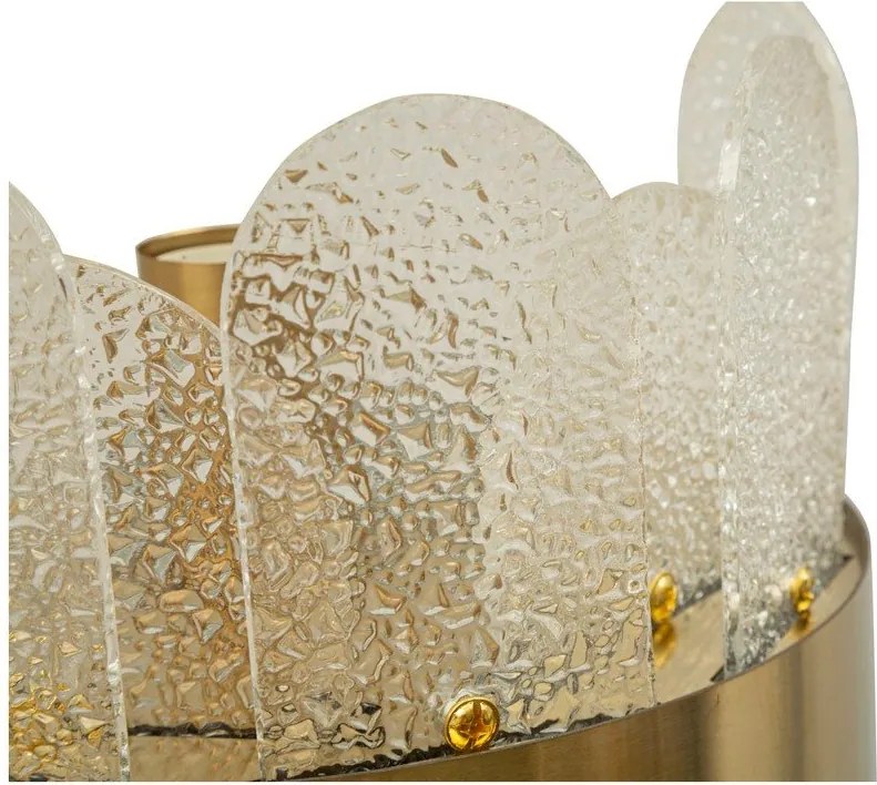 Szklany kinkiet w kolorze złota Gris – Mauro Ferretti