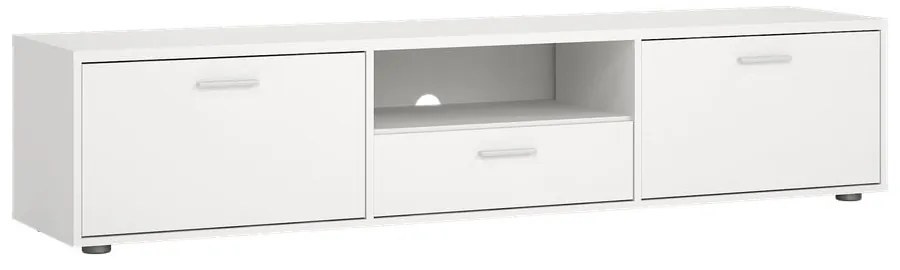 Biała szafka pod TV 177x38 cm Media – Tvilum