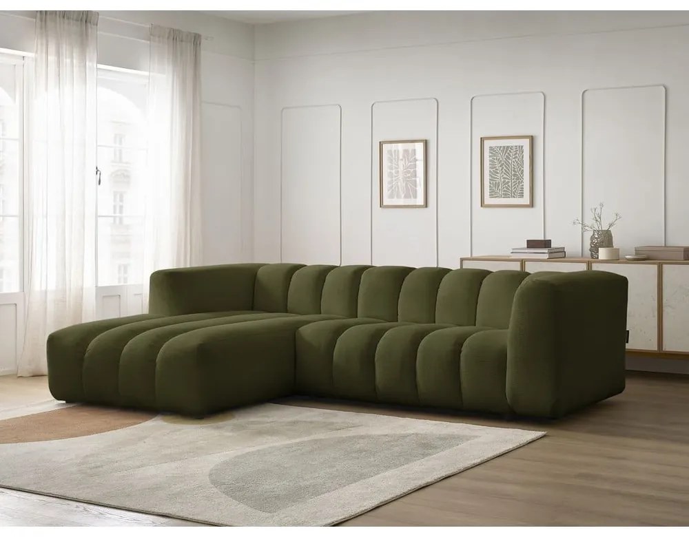 Zielony narożnik (lewostronny/z szezlongiem) Talia – Bobochic Paris