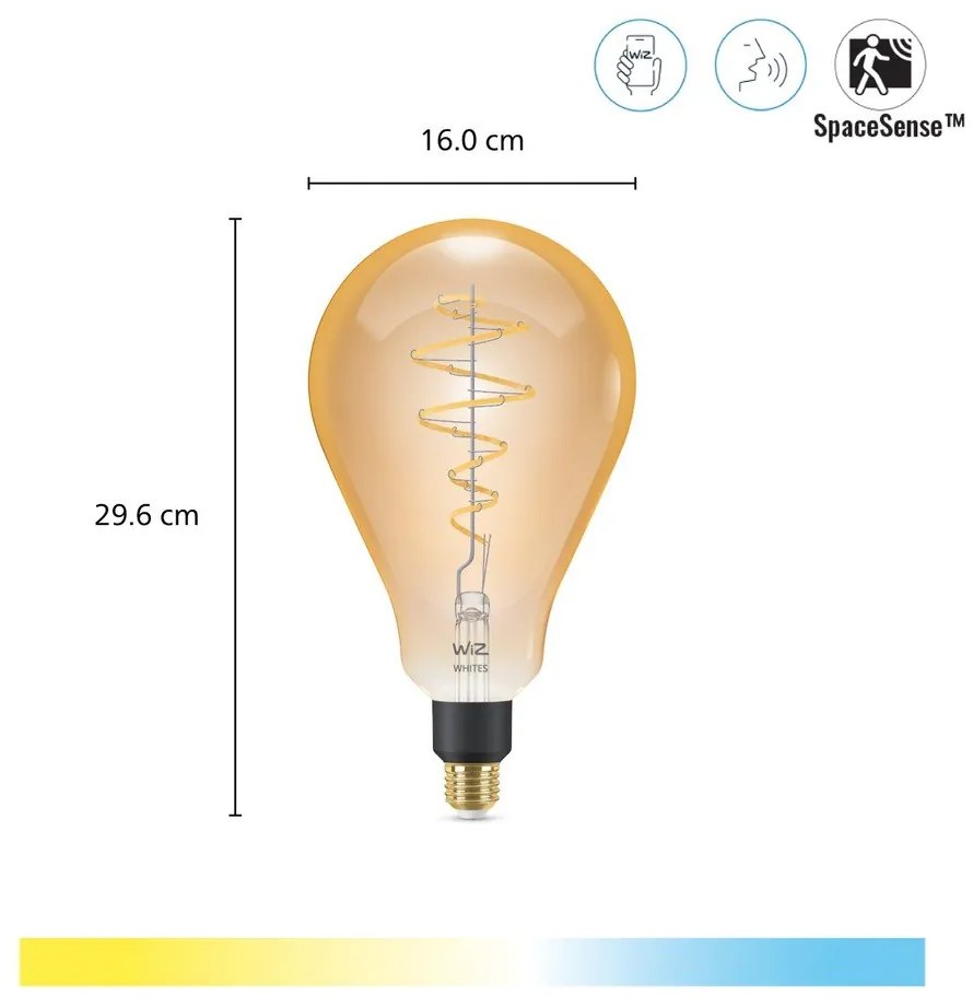 Inteligentna żarówka filamentowa z gwintem E27, 6 W – WiZ