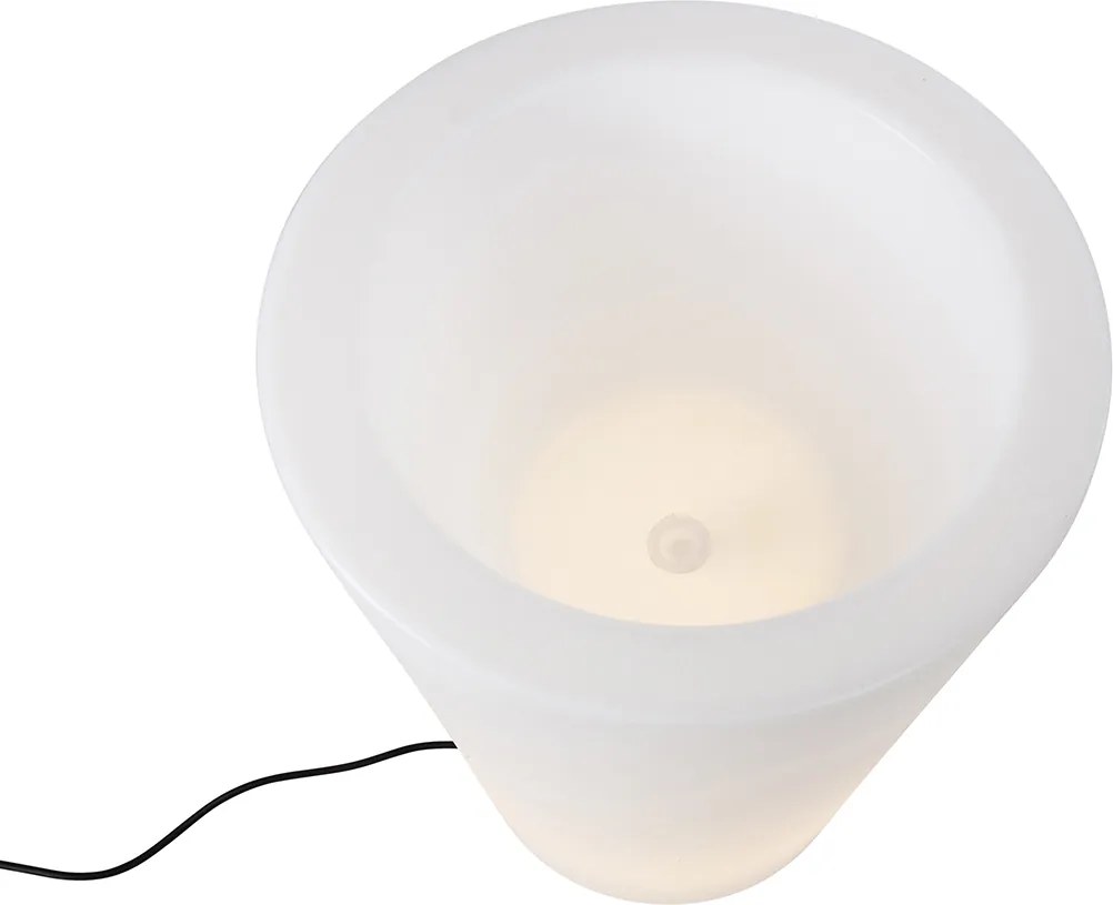 Inteligentna lampa podłogowa ogrodowa z doniczką biała IP65 w tym LED Wifi A60 - Verano