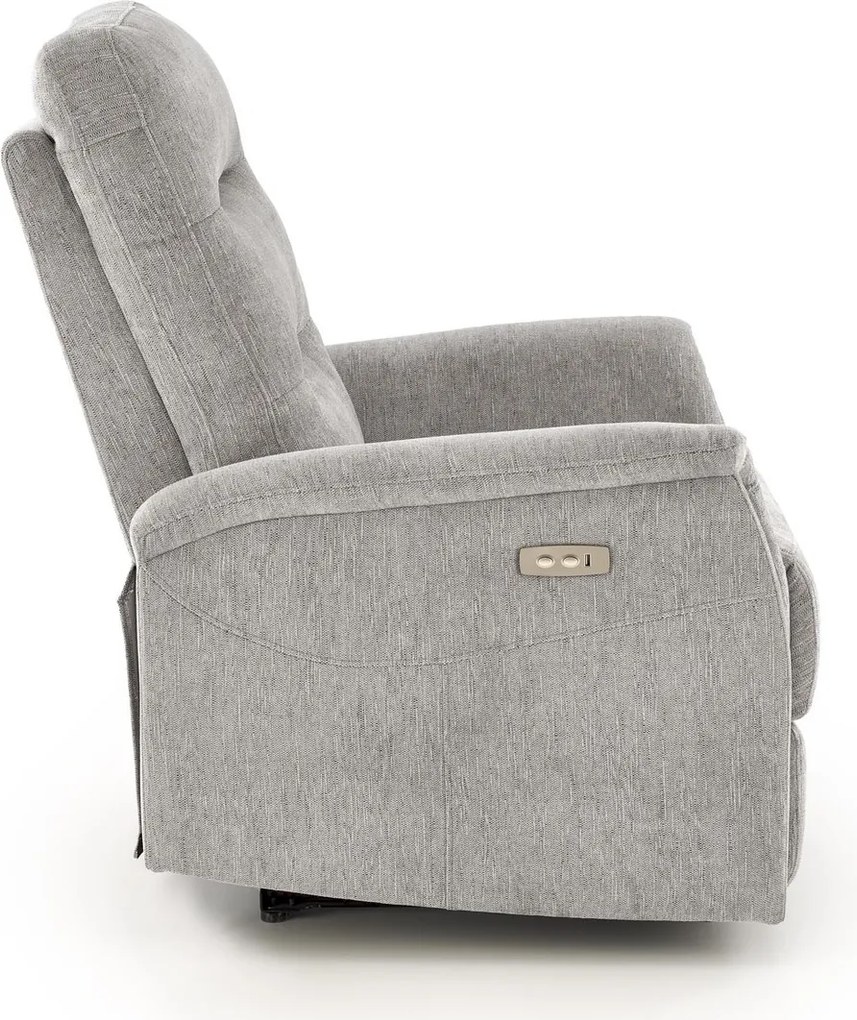 Fotel z funkcja elektrycznego rozkładania i gniazdem USB Jamal Halmar