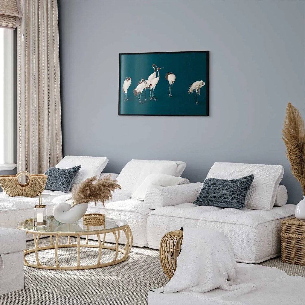 Plakat Wieczór nad stawem 90x60 cm z ramą czarną bez marginesu ARTGEIST B