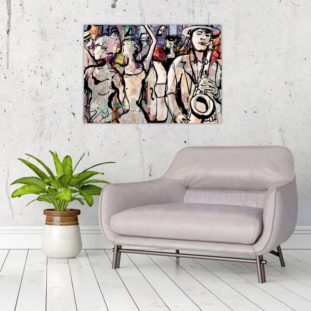Obraz - Jazzowa noc (70x50 cm)