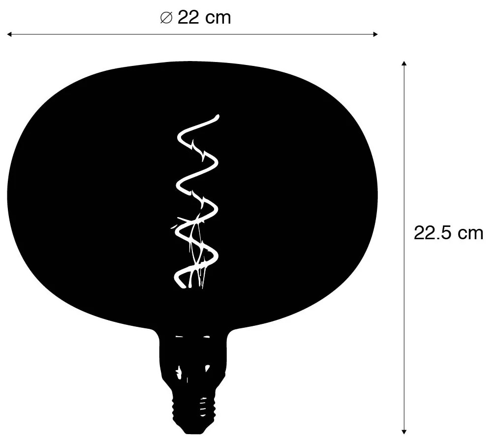 Żarówka LED E27 z możliwością ściemniania DECO 5W 130lm 1800K 22 cm
