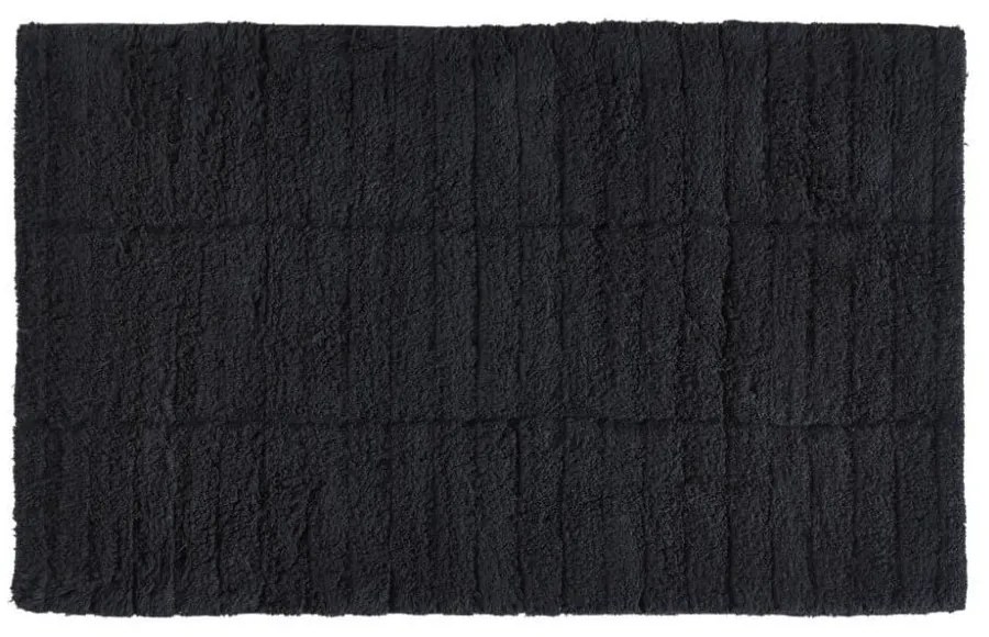 Czarny dywanik łazienkowy 80x50 cm Tiles − Zone