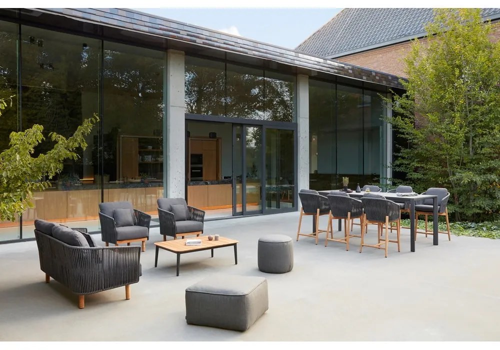 Ciemnoszara sofa ogrodowa Newport – Diphano