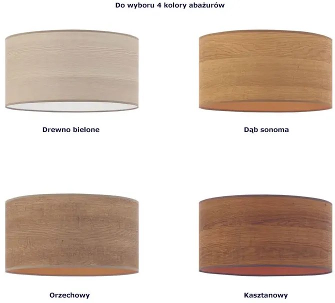Żyrandol w stylu eko z abażurem 50 cm - H0-M50
