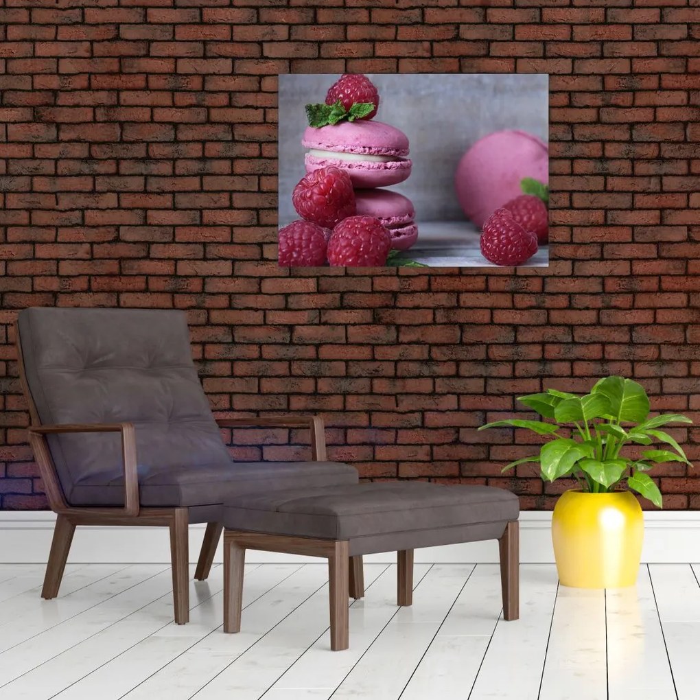 Obraz na szkle makaroników (70x50 cm)