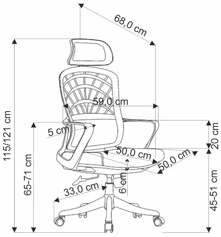 Czarny fotel obrotowy z mechanizmem tilt - Forte