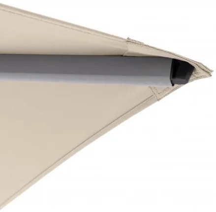 KNIRPS 320 x 320 cm - luksusowy wahadłowy parasol ogrodowy z drążkiem bocznym : Kolor parasola - Naturalny