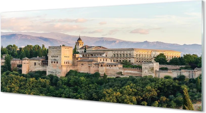 Panel Szklany Baśniowy Zamek w Górskim Lesie