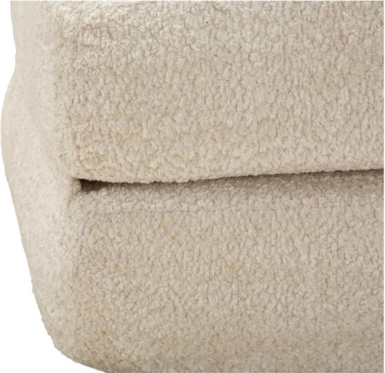 Biały rozkładany fotel z materiału bouclé Faster – Mauro Ferretti