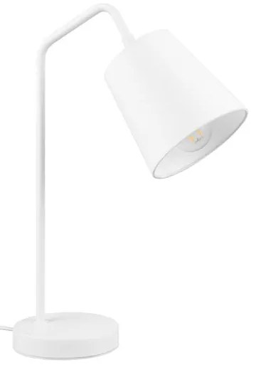 Biała lampa stołowa z tekstylnym kloszem (wys. 45 cm) Buddy – Trio