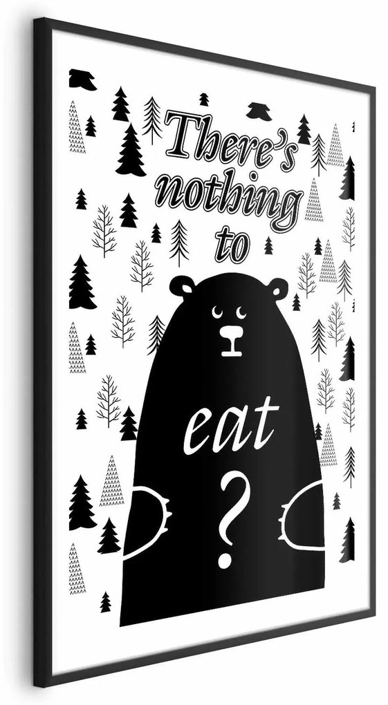 Plakat Nothing to eat 29,7x42 cm z ramą czarną z marginesem ARTGEIST B