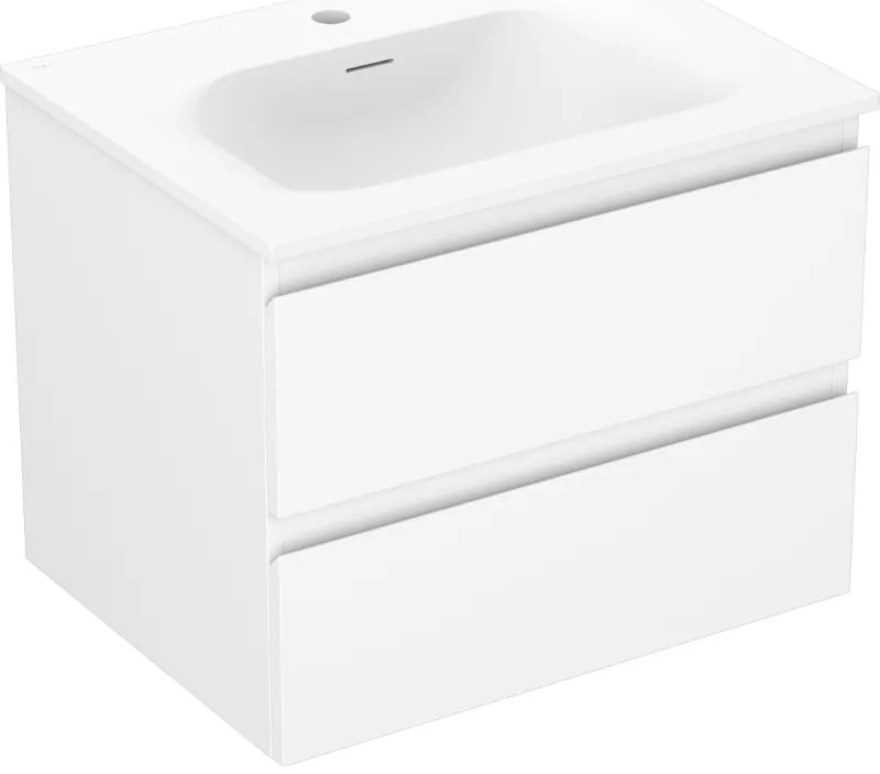 Mexen Orio szafka łazienkowa 60 cm z umywalką Vela, 2 szuflady, biała mat - 91A10-06047-2-BFF01-W23M01