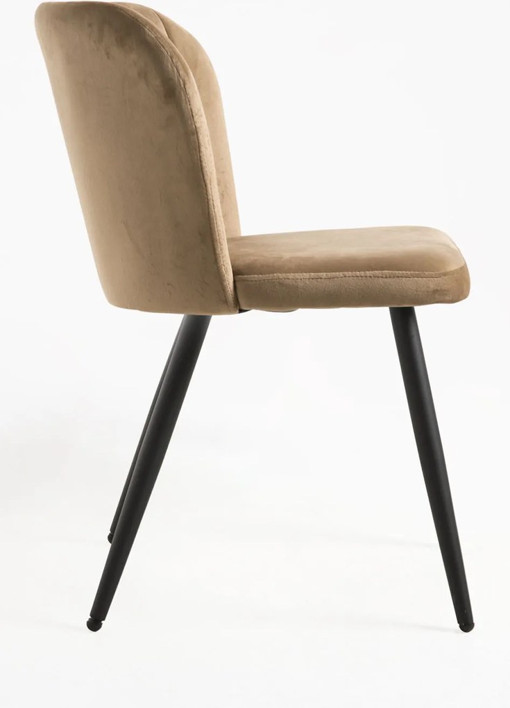 Zestaw 4 Krzese Luk Aksamitne