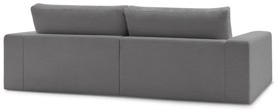 Ciemnoszara sztruksowa sofa 274 cm Leonard – Bobochic Paris
