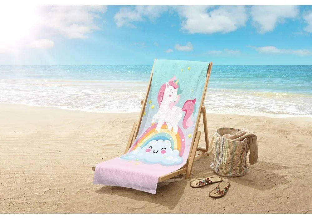 Aksamitny ręcznik plażowy dla dzieci 75x150 cm Sweety – Good Morning