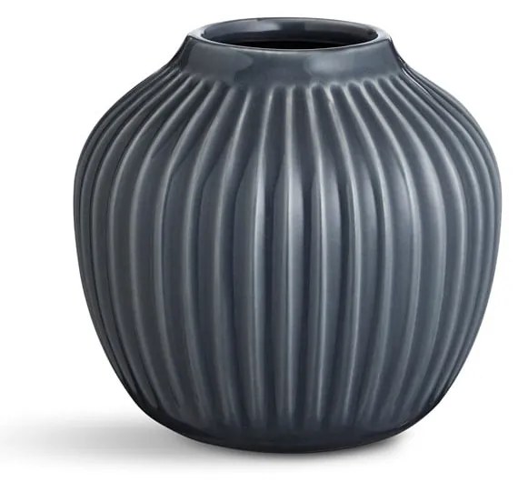 Antracytowy kamionkowy wazon Kähler Design Hammershoi, wys. 12,5 cm