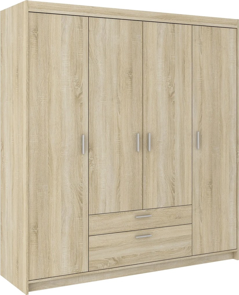 Czterodrzwiowa garderoba do przedpokoju dąb sonoma B1-F82