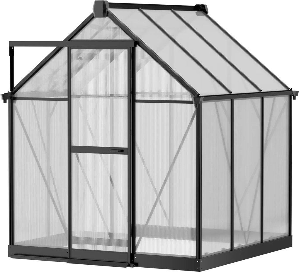 Szklarnia 210 x 183 x 193 cm, wzmocniona konstrukcja, poliwęglan 6 mm