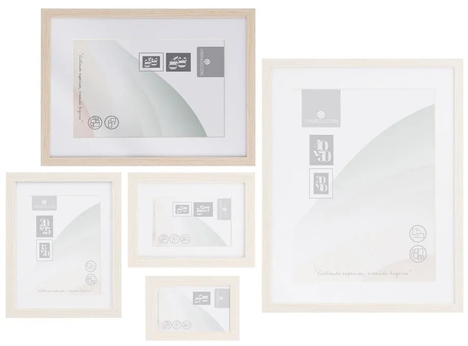 Ramka ścienna w naturalnym kolorze 32x42 cm Sencillo – Casa Selección