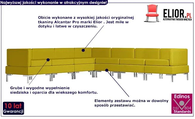 7-częściowy żółty zestaw wypoczynkowy - Marsala 7D