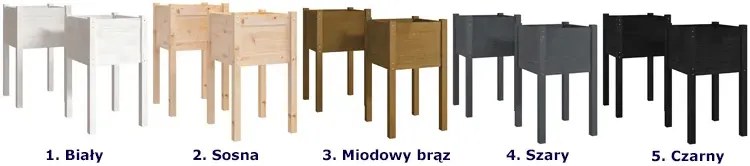Zestaw sosnowych donic ogrodowych - Venezia