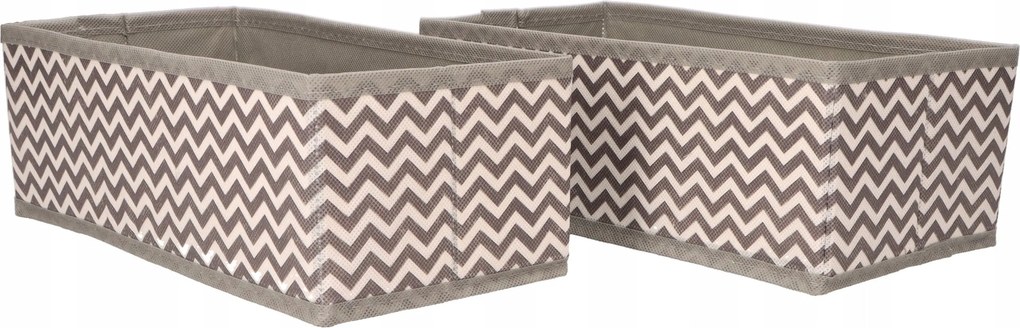 Organizer tekstylny Zygzak 28x14x10 cm komplet 2 sztuk do szafy domu biura