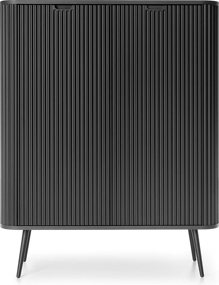 Komoda czarna, nogi: czarne, 103 x 129 x 39 cm